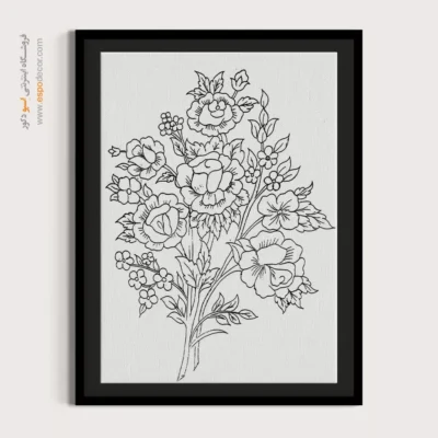 تابلو مینیاتور خطی دست‌ساز ایرانی - مهرنگ – تابلو مینیاتور خطی - اسپو دکور