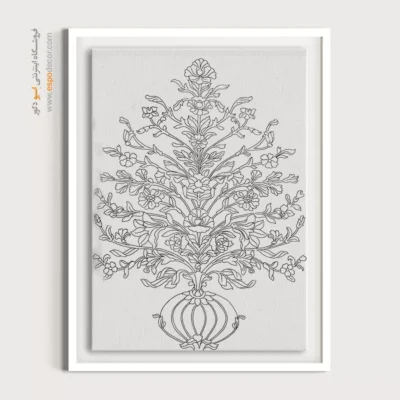 تابلو طراحی دستی با طرح خطی ساده - مهرافزا – تابلو مینیاتور خطی - اسپو دکور