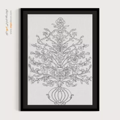 تابلو طراحی دستی با طرح خطی ساده - مهرافزا – تابلو مینیاتور خطی - اسپو دکور