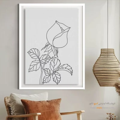 تابلو طراحی دستی سبک کلاسیک - یکتانگار – تابلو مینیاتور خطی - اسپو دکور