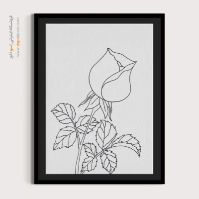 تابلو طراحی دستی سبک کلاسیک - یکتانگار – تابلو مینیاتور خطی - اسپو دکور