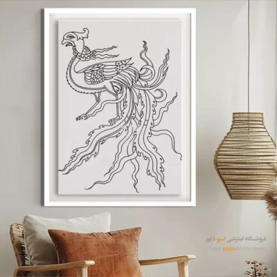 تابلو هنری خطی دیواری هنری - نگاشت – تابلو مینیاتور خطی - اسپو دکور