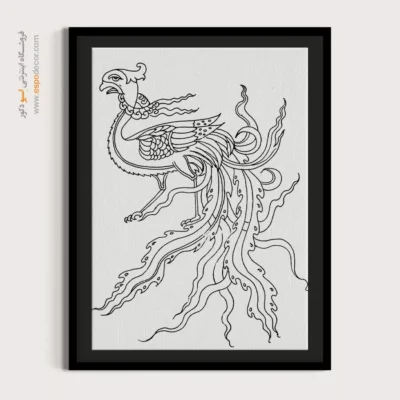 تابلو هنری خطی دیواری هنری - نگاشت – تابلو مینیاتور خطی - اسپو دکور