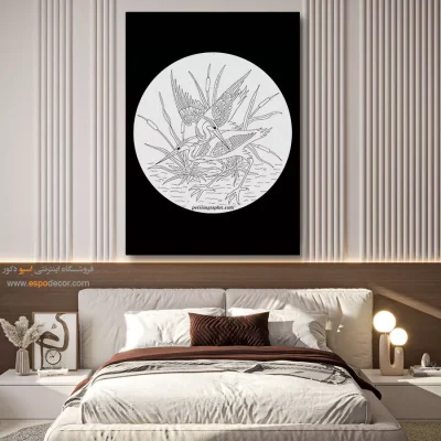 تابلو نقاشی سیاه و سفید برای پذیرایی