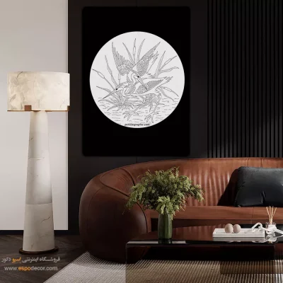 تابلو نقاشی سیاه و سفید برای پذیرایی