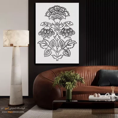 تابلو هنری خطی سبک سنتی - خیالساز – تابلو مینیاتور خطی - اسپو دکور