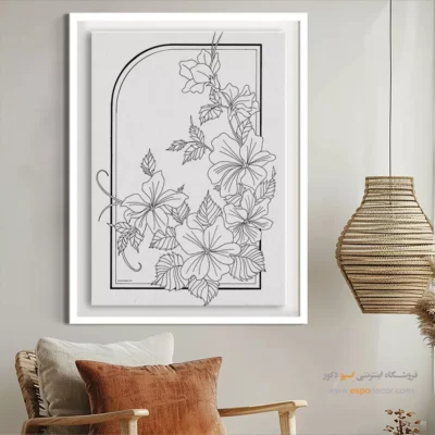 تابلو هنری خطی برای هدیه خاص - قاصدک – تابلو مینیاتور خطی - اسپو دکور