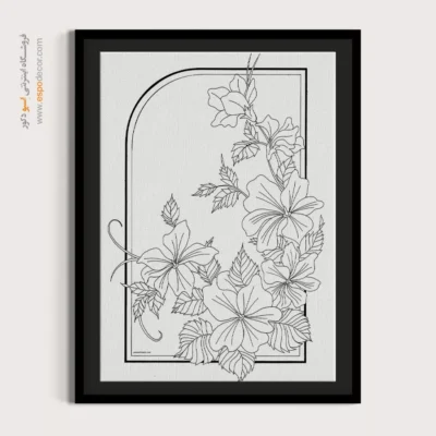 تابلو هنری خطی برای هدیه خاص - قاصدک – تابلو مینیاتور خطی - اسپو دکور