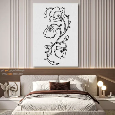 تابلو هنری خطی با طراحی ظریف - نغمهخط – تابلو مینیاتور خطی - اسپو دکور