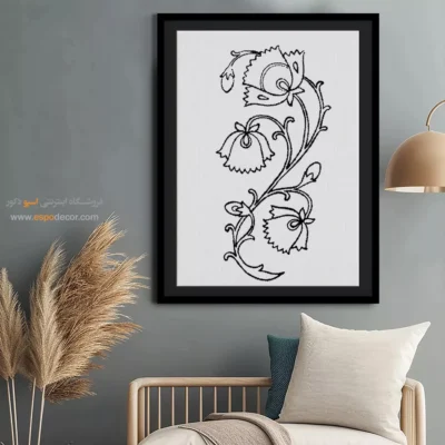 تابلو هنری خطی با طراحی ظریف - نغمه‌خط – تابلو مینیاتور خطی - اسپو دکور