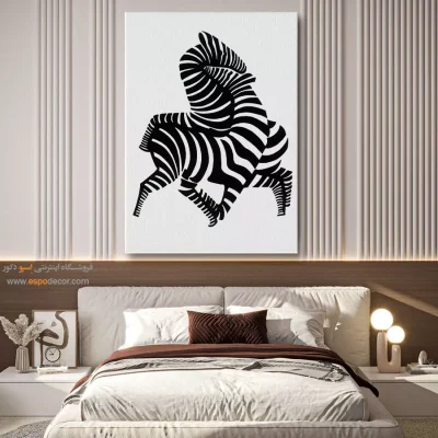 تابلو نقاشی سیاه و سفید با سبک ایرانی