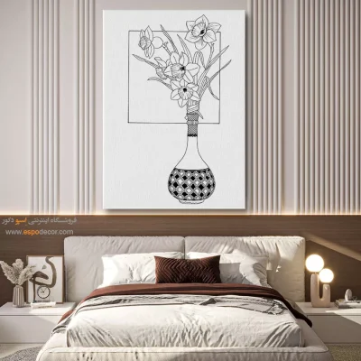 تابلو طراحی دستی سبک سنتی - نقشجان – تابلو مینیاتور خطی - اسپو دکور