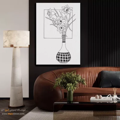 تابلو طراحی دستی سبک سنتی - نقشجان – تابلو مینیاتور خطی - اسپو دکور