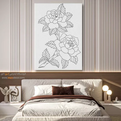 تابلو مینیاتور خطی دیواری هنری - گلینه – تابلو مینیاتور خطی - اسپو دکور