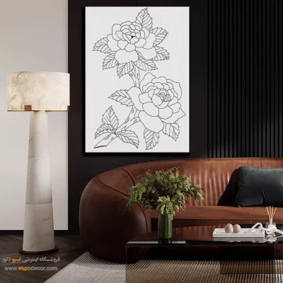 تابلو مینیاتور خطی دیواری هنری - گلینه – تابلو مینیاتور خطی - اسپو دکور