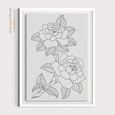 تابلو مینیاتور خطی دیواری هنری - گلینه – تابلو مینیاتور خطی - اسپو دکور