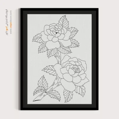 تابلو مینیاتور خطی دیواری هنری - گلینه – تابلو مینیاتور خطی - اسپو دکور