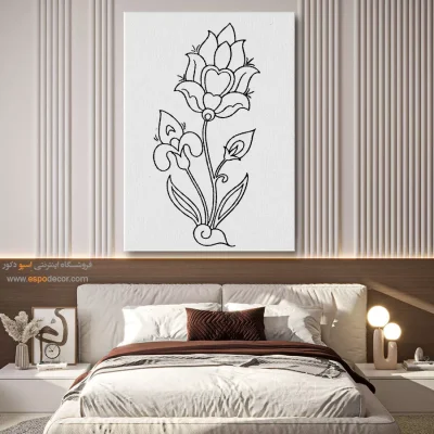 تابلو دکوراتیو خطی با قاب مینیمال - شورنگار – تابلو مینیاتور خطی - اسپو دکور