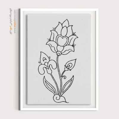 تابلو دکوراتیو خطی با قاب مینیمال - شورنگار – تابلو مینیاتور خطی - اسپو دکور