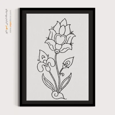 تابلو دکوراتیو خطی با قاب مینیمال - شورنگار – تابلو مینیاتور خطی - اسپو دکور