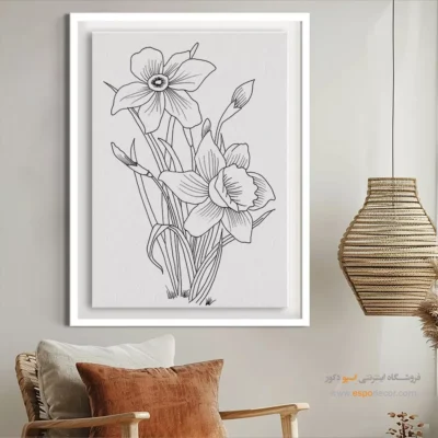 تابلو هنری خطی برای دکور اداری - رویا‌نگار – تابلو مینیاتور خطی - اسپو دکور