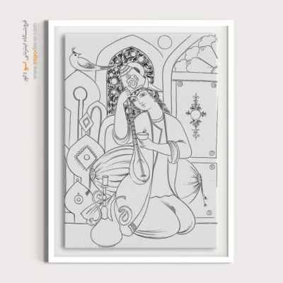 تابلو مینیاتور طرح سنتی - نغمهزار – تابلو مینیاتور خطی - اسپو دکور