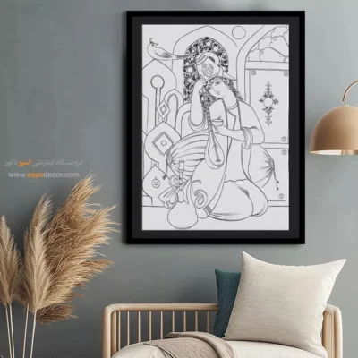 تابلو مینیاتور طرح سنتی - نغمه‌زار – تابلو مینیاتور خطی - اسپو دکور