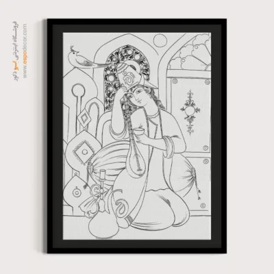 تابلو مینیاتور طرح سنتی - نغمه‌زار – تابلو مینیاتور خطی - اسپو دکور