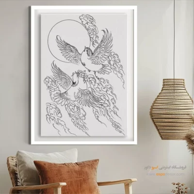 تابلو هنری سنتی - زرکار – تابلو مینیاتور خطی - اسپو دکور