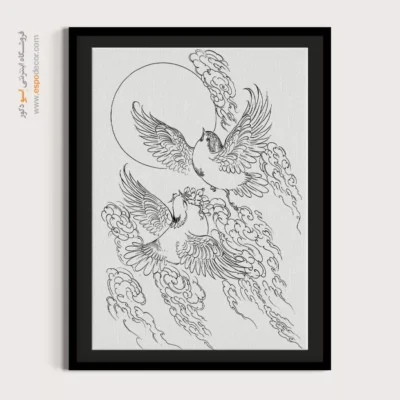 تابلو هنری سنتی - زرکار – تابلو مینیاتور خطی - اسپو دکور