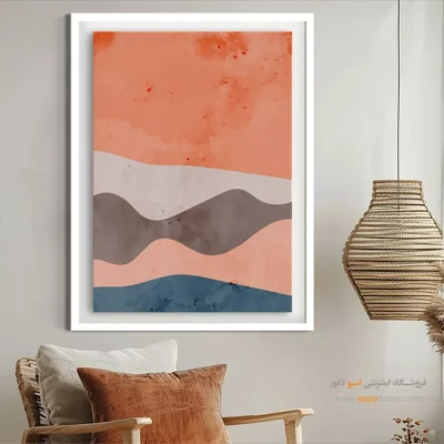 چیدمان تابلو مینیمال جدید - تک رنگ – تابلو مینیمال آرت - اسپو دکور