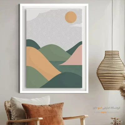 تابلو مینیمال برای دکور - هاله سفید – تابلو مینیمال آرت - اسپو دکور