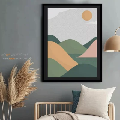 تابلو مینیمال برای دکور - هاله سفید – تابلو مینیمال آرت - اسپو دکور