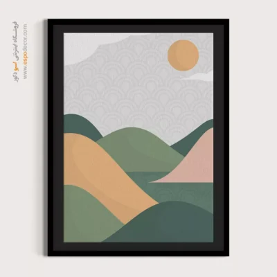 تابلو مینیمال برای دکور - هاله سفید – تابلو مینیمال آرت - اسپو دکور