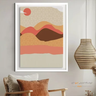 خرید تابلو مینیمال برای پذیرایی - پف کردن – تابلو مینیمال آرت - اسپو دکور