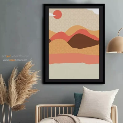 خرید تابلو مینیمال برای پذیرایی - پف کردن – تابلو مینیمال آرت - اسپو دکور