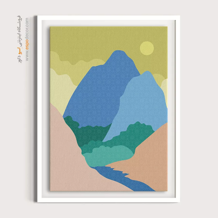 تابلو مینیمال انتزاعی - پژواک های هندسی – تابلو مینیمال آرت - اسپو دکور