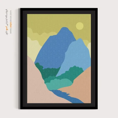 تابلو مینیمال انتزاعی - پژواک های هندسی – تابلو مینیمال آرت - اسپو دکور