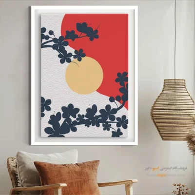 تابلو مینیمال بژ جدید - خطوط ظریف – تابلو مینیمال آرت - اسپو دکور