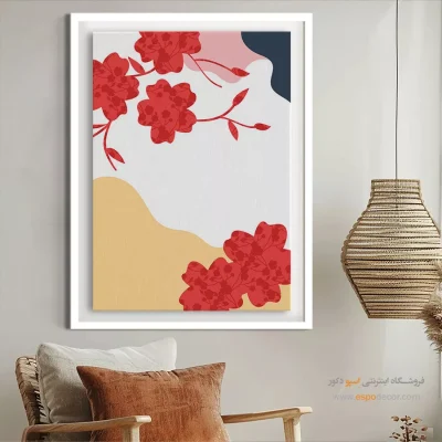 تابلو مینیمال سیاه سفید با قاب - تقاطع سازنده – تابلو مینیمال آرت - اسپو دکور