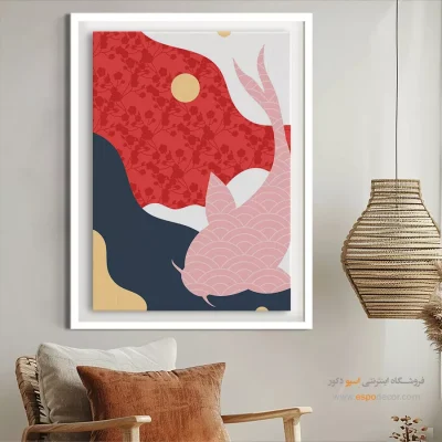 تابلو مینیمال طرح چهره برای دکور - ترتیب شکل موج – تابلو مینیمال آرت - اسپو دکور