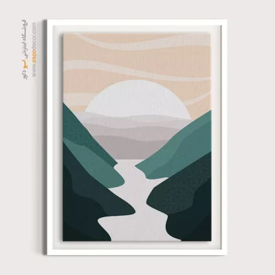 تابلو مینیمال قاب‌دار - زمزمه های ضروری – تابلو مینیمال آرت - اسپو دکور