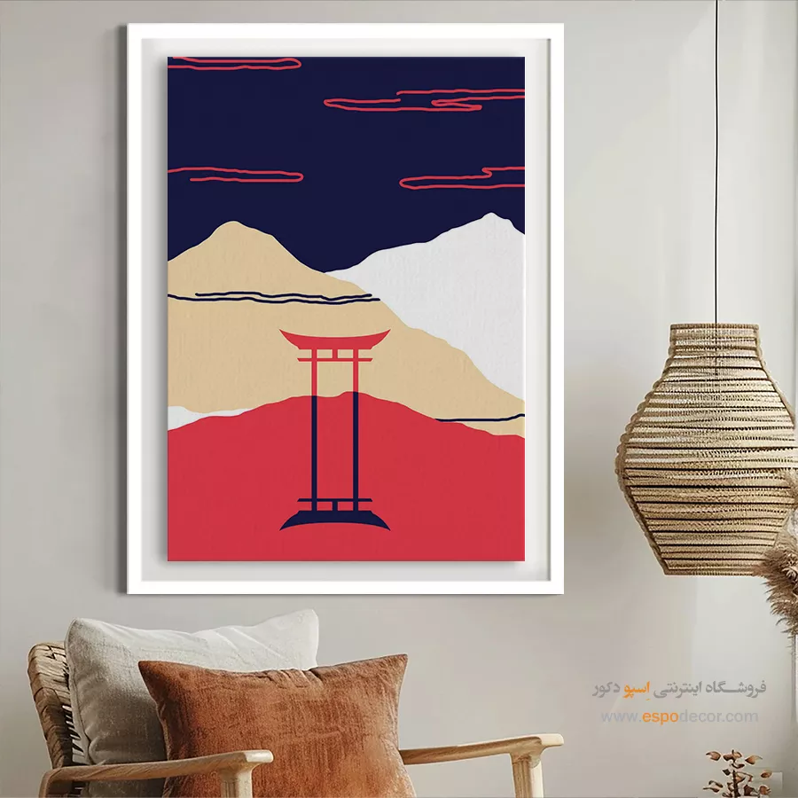 تابلو مینیمال کوچک جدید - تعادل در سادگی – تابلو مینیمال آرت - اسپو دکور