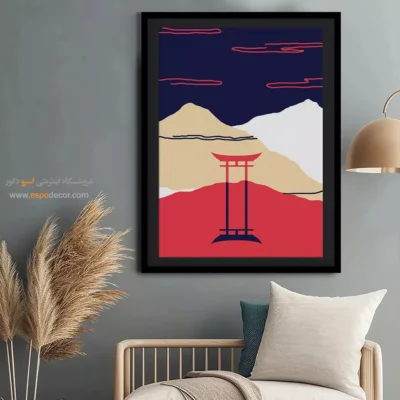 تابلو مینیمال کوچک جدید - تعادل در سادگی – تابلو مینیمال آرت - اسپو دکور