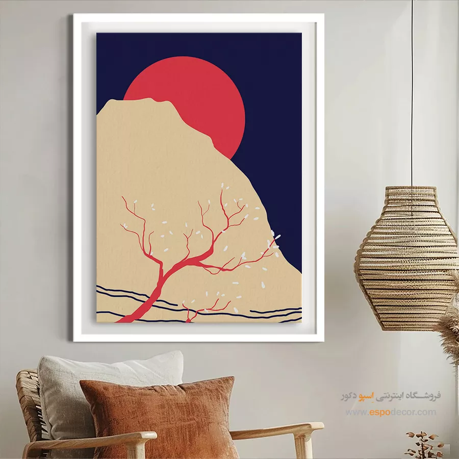 تابلو مینیمال ارزان زیبا - بازتاب های رنگارنگ – تابلو مینیمال آرت - اسپو دکور