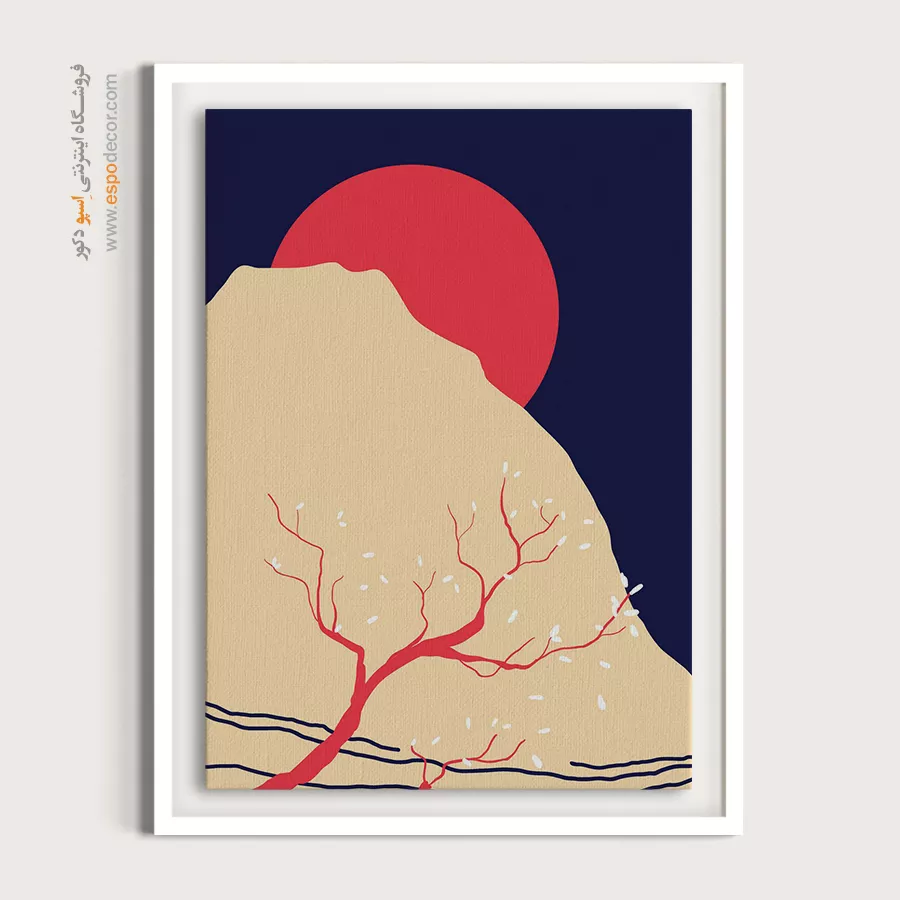 تابلو مینیمال ارزان زیبا - بازتاب های رنگارنگ – تابلو مینیمال آرت - اسپو دکور