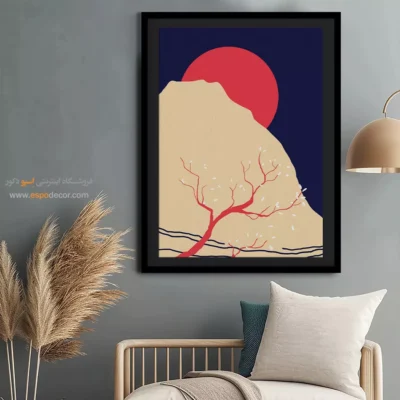 تابلو مینیمال ارزان زیبا - بازتاب های رنگارنگ – تابلو مینیمال آرت - اسپو دکور