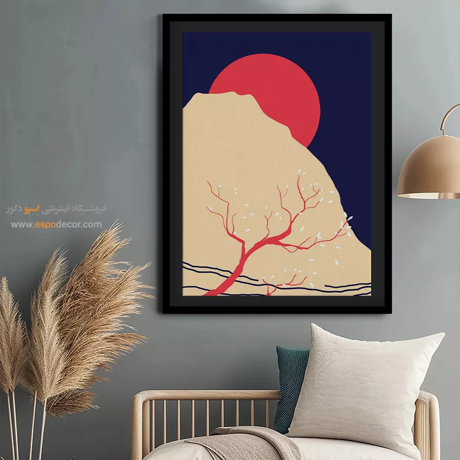 تابلو مینیمال ارزان زیبا - بازتاب های رنگارنگ – تابلو مینیمال آرت - اسپو دکور