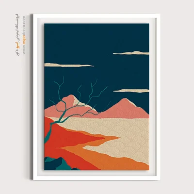 تابلو نقاشی مینیمال - موج های ظریف – تابلو مینیمال آرت - اسپو دکور