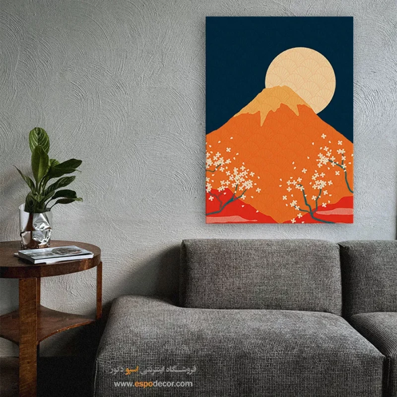 تابلو مینیمال طرح چهره با قاب
